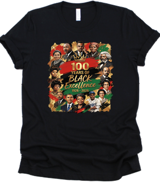 100 Years of Black Excellence Shirt – 1926–2026